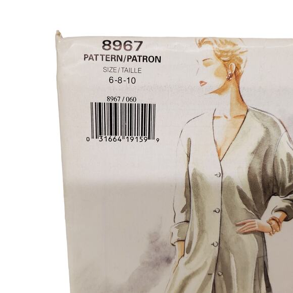 Vintage Vogue 90s 8967 Size 6-10 Vintage Sewing Pattern UNCUT Ultra EZ by Vogue - Picture 2 of 8